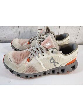 ON WOMENS CLOUD X IVORY ALLOY SIZE 5.5 60-98252 SNEAKERS SHOES RUNNING ROAD